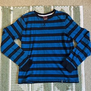 Tony Hawk Kids Striped Long Sleeve Tee in Blue and Black